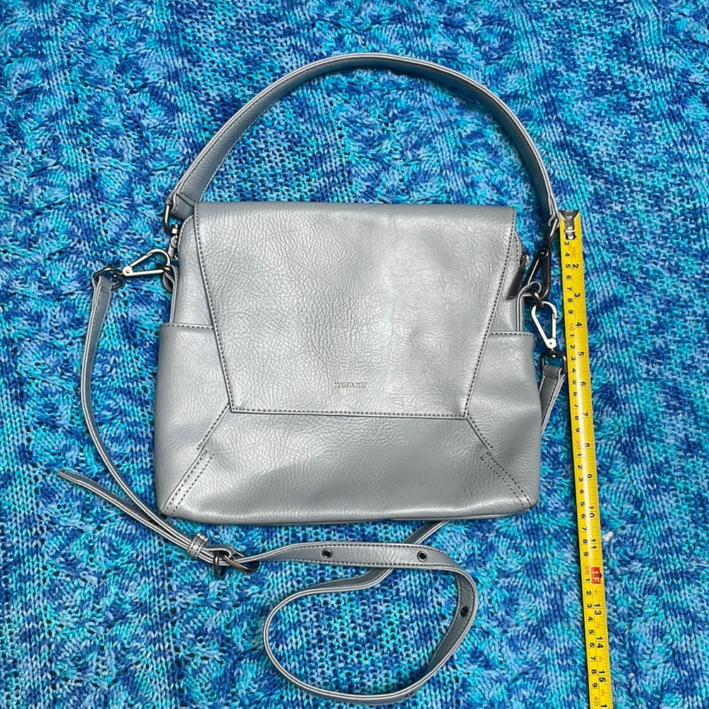 Blueish gray Matt and Nat cross body purse
